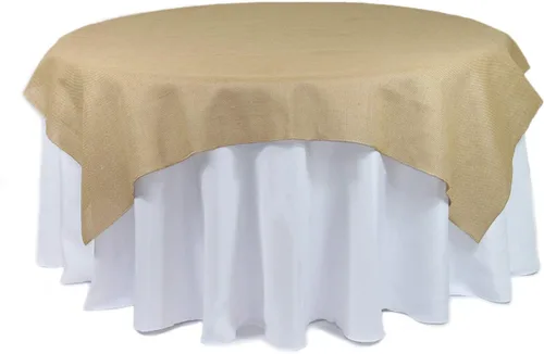 Miniatura 11 de Your Chair Covers - Mantel redondo de yute rústico de yute natural de 72 pulgadas para bodas, fiestas, cocina, hogar, comedor