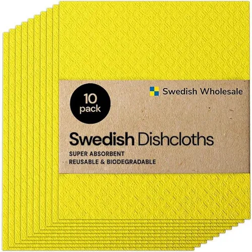 Miniatura 9 de Swedish Wholesale Paños de cocina suecos para cocina, paquete de 10 toallas de papel reutilizables, lavables, paños de microfibra de esponja