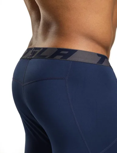 Miniatura 7 de TSLA - Paquete de 1 o 2 pantalones térmicos de compresión para hombre, leggings deportivos y mallas para correr, pantalones para usar como primera