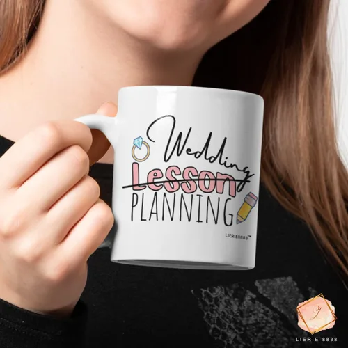 Miniatura 6 de Taza de planificación de lecciones de boda para profesores, regalos para novia, taza de café de compromiso