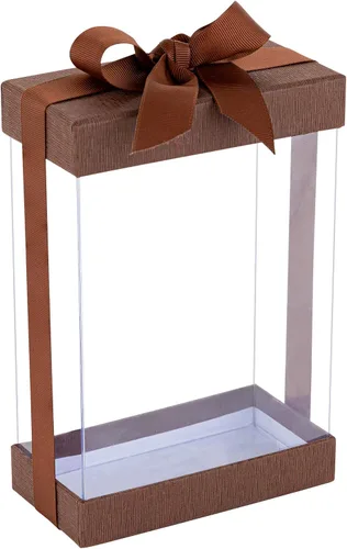 Miniatura 8 de Hammont Caja de regalo transparente, paquete de 6 cajas transparentes para regalos, pasteles, galletas y recuerdos de fiesta, cajas con base, tapa