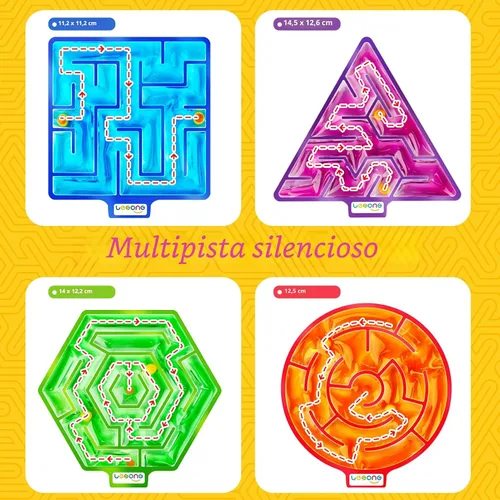 Miniatura 9 de Juguetes Esponjosos Sensoriales para Inquietos para Niños: Pack de 4 Juguetes Sensoriales Laberinto para Autismo - Juguetes para Inquietos con Goma