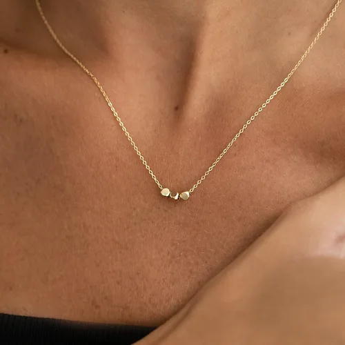 Miniatura 2 de VRIUA Gold Necklace for Women, Dainty Star of David Necklace 14K Gold Plated Butterfly Necklace Sun Lotus Flower Necklace Simple Bead Necklace