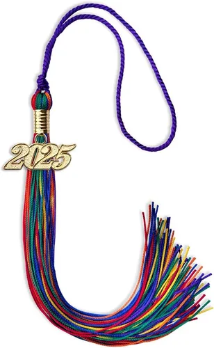 Miniatura 249 de Endea Graduation - Borla de doble color mixto con fecha dorada (negro/dorado antiguo, 2021)