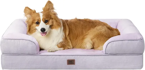 Miniatura 70 de EHEYCIGA - Cama ortopédica para perro grande, impermeable, de espuma viscoelástica y espuma tipo caja de huevos, bordes elevados, antideslizante