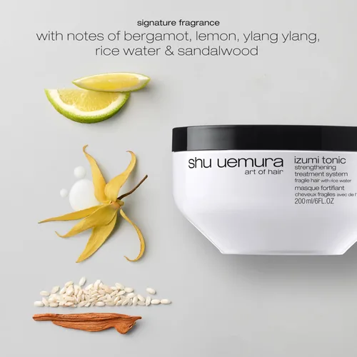 Miniatura 4 de Shu Uemura art of hair Izumi Tonic - Mascarilla para el cabello con agua de arroz fortalecedora y espesante, nutre y repara las hebras dañadas