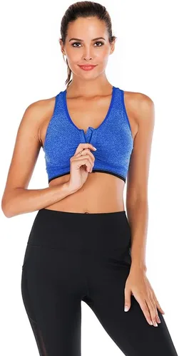 Miniatura 6 de YEYELE Medium Support and Removable Pad Tank Top Racerback Post Surgery Sports Bras for Women