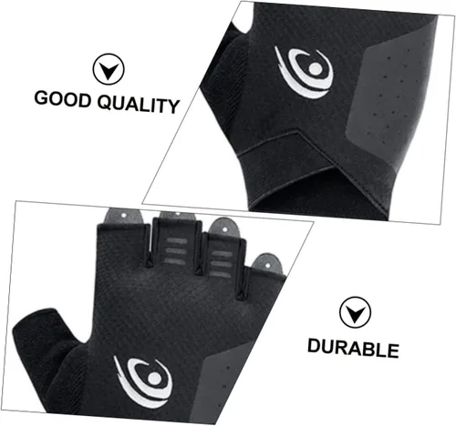 Miniatura 2 de GLEAVI Par de guantes de equitación para gimnasio, guantes de bicicleta para hombre, guantes de ciclismo de levantamiento de pesas, guantes de medio
