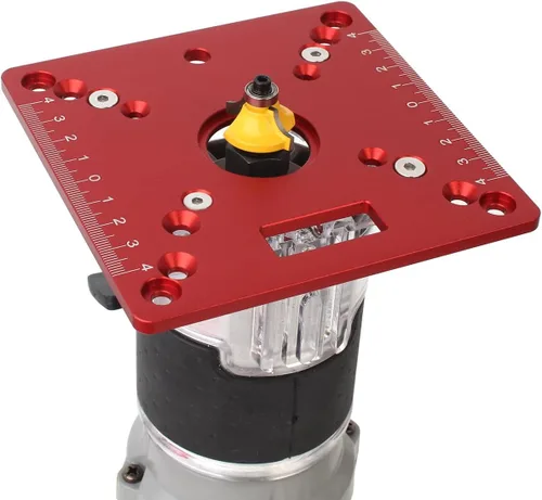 Miniatura 4 de Placa de inserción de mesa de enrutador de aluminio,Mini bancos cuadrados para carpintería Router Flip Plate,Mesa de grabado de recorte