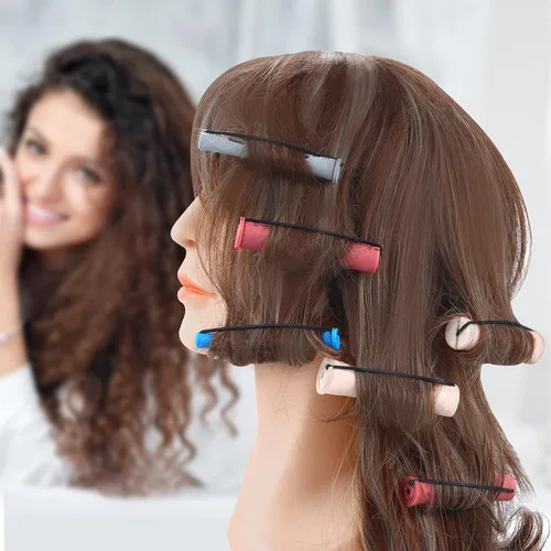 Miniatura 4 de SPTHTHHPY Juego de rodillos para el cabello, 100 varillas permanentes con 5 tamaños, rizador de pelo para mujer, pelo largo y corto, herramientas