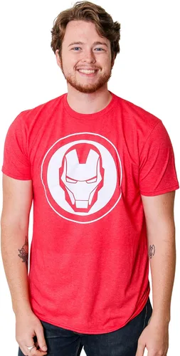 Miniatura 4 de Marvel Avengers Iron Man Mask Logo Endgame camiseta para hombre