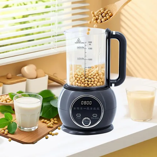 Miniatura 5 de Batidora caliente 10 en 1 para producir leche de nueces, 51 onzas de soja casera, almendra, avena, a base de plantas, para preparar alimentos