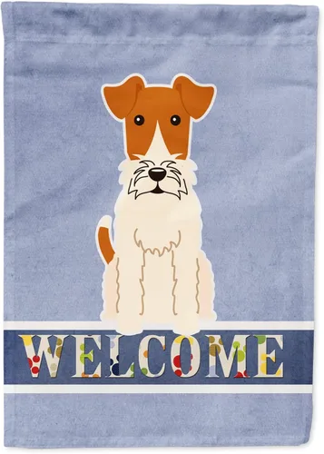 Miniatura 249 de Caroline's Treasures BB5622GF Airedale - Bandera de bienvenida para jardín, bandera decorativa para patio, exteriores, patio, parterres