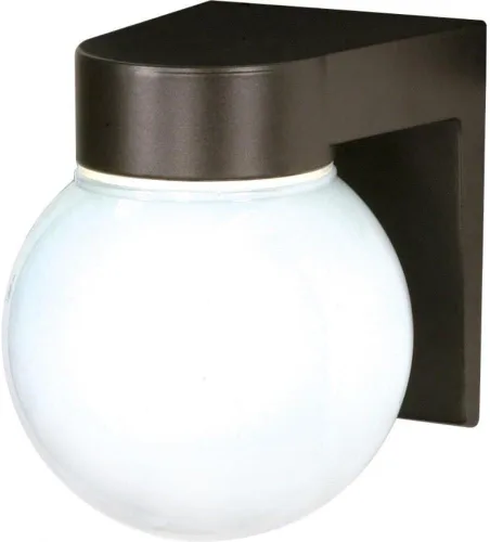 Nuvo Luminaria SF77/141 Utilidad para Exteriores, Aplique de Aluminio Fundido Duradero para Montaje en Pared, Luz de Porche y Patio con Globo de