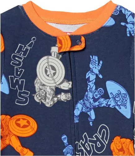 Miniatura 30 de Amazon Essentials Disney Marvel Star Wars - Pijama unisex de algodón con pies para bebés y niños pequeños, paquete múltiple