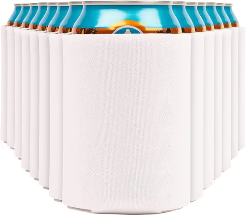 Miniatura 50 de Fundas enfriadoras de latas de cerveza en blanco (paquete de 14) fundas enfriadoras de latas de cerveza con aislamiento suave - Fundas negras lisas
