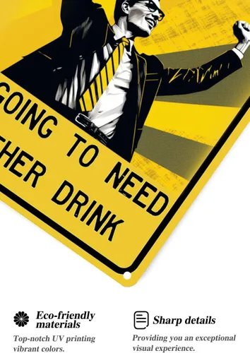 Miniatura 6 de Letrero de cueva de hombre, decoración deportiva con texto en inglés "I Going To Need Another Drink" (866)