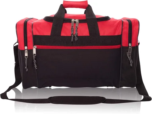 Miniatura 31 de Bolsa de lona, de DALIX, para el gimnasio, para viajar, 17 pulgadas
