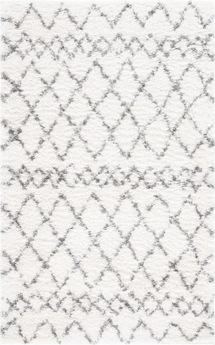 Miniatura 29 de SAFAVIEH Berber Shag Collection BER165C - Alfombra marroquí que no desprende pelusa, felpa de 1.25 pulgadas de grosor, para sala de estar