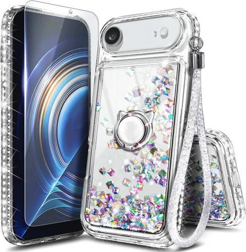 Miniatura 69 de NGB Diseñada para Funda de Teléfono iPhone 11, Morado/Azul Funda Bonita con Purpurina Líquida Brillante para Mujeres Niñas Niños con Protector