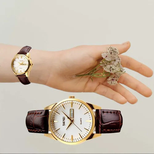 Miniatura 6 de SKMEI Pair Watches for Couples Men and Women His and Hers Watch Set Husband Wife Valentines Matching Wrist Watch Wedding Gifts Waterproof Business