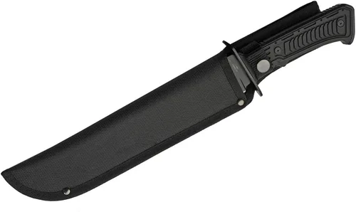 Miniatura 6 de SZCO SUPPLIES Cuchillo de hoja Bowie Black Tech de supervivencia al aire libre de 15" Negro