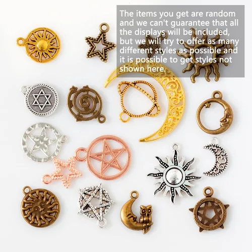 Miniatura 2 de stino 100 G Mixed Style Metal Charms for Jewelry Making, Bulk Silver & Gold Plated, for Bracelet, Necklace, Earrings DIY Crafts