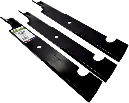Miniatura 7 de MaxPower 561149B Juego de 3 cuchillas para cortacéspedes Bad Boy de 54", sustituye al OEM no. 038-0005-00, negro