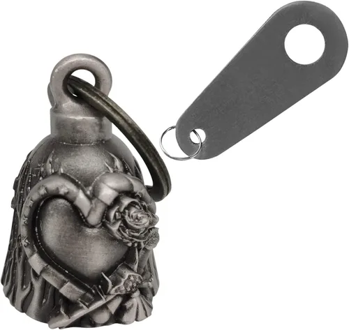 Miniatura 8 de Campana de motocicleta con colgador para motociclista, campanas de motociclista de buena suerte y accesorios de motocicleta, campana de la suerte