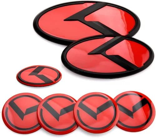 Miniatura 7 de 7PCS Emblema K Vintage Compatible con Insignia Delantera Trasera para Accesorios de Auto (Negro)