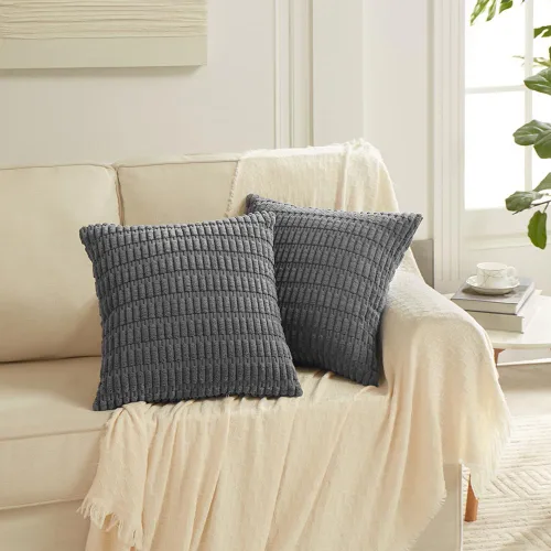 Miniatura 244 de Fancy Homi - Paquete de 2 fundas de almohada decorativas de color taupe de 22 x 22 pulgadas para sala de estar, sofá, cama, estilo rústico, bohemio