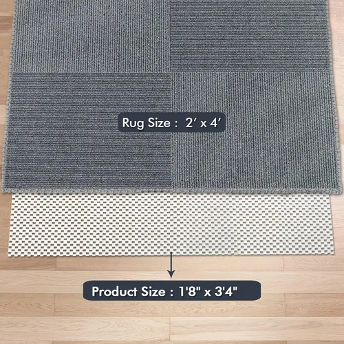 Miniatura 9 de Almohadillas Antideslizantes para Alfombras de Área, Agarraderas Antideslizantes para Alfombras 2x4 Pies, Almohadilla Extra Gruesa Anti-Deslizante