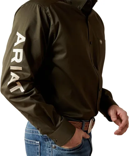 Miniatura 6 de Ariat Camisa de sarga con logotipo del equipo para hombre