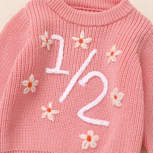 Miniatura 74 de Suéter de primer cumpleaños para bebés y niñas de un año de edad, sesión de fotos, otoño e invierno
