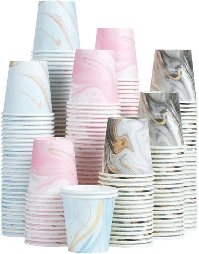 Miniatura 13 de Paquete de 600 vasos de papel de 3 onzas, vasos de baño pequeños desechables para enjuague bucal, mini vasos de papel para baño, fiesta, picnic