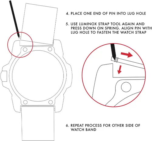 Miniatura 3 de Luminox - Correa de reloj genuina - Correa de repuesto de 0.748 in, 0.787 in, 0.866 in, 0.906 in, 0.945 in - Correas de reloj para hombres - Correas