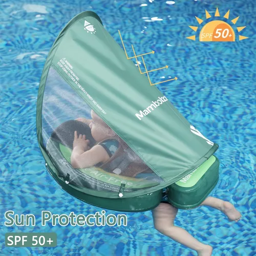 Miniatura 4 de Upgread Mambobaby Float 2026 con toldo de protección solar UPF 50+, gran flotabilidad no inflable, flotador sólido para piscina para bebés de 3 a 24