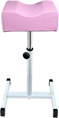 Reposapiés de pedicura, silla de pedicura ajustable en altura, taburete de pedicura antideslizante para masaje, oficina o hogar, color rosa