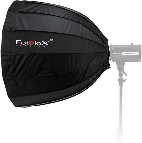 Fotodiox EZ-Pro - Caja de luz parabólica profunda de 28 pulgadas (27.6 in) - Caja de luz plegable rápida con anillo de velocidad Norman 900 para
