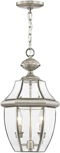 Miniatura 2 de Livex Lighting 2255-02 Monterey - Farol colgante de 2 luces, latón pulido