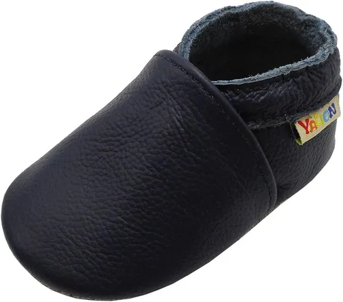 Miniatura 12 de YALION - Mocasines de cuero suave para bebés, niños y niñas, para gatear y dar sus primeros pasos