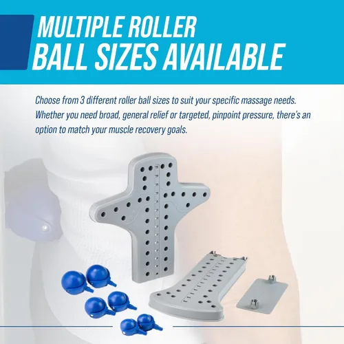 Miniatura 5 de EZ-Bak Masajeador – Masaje de bola de rodillo montado en la pared para tejido profundo, nudos musculares y puntos gatillo – Rodillo de terapia