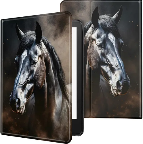 Miniatura 23 de Funda para tablet Kindle Fire 7 2019/2017 lanzamiento 9ª/7ª generación 7 pulgadas, ligera, protectora de piel sintética, cubierta inteligente