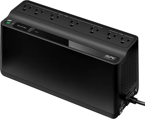 APC - Batería de respaldo UPS y protector contra sobretensiones, fuente de alimentación de batería de respaldo de 600 VA/300 vatios, Back-UPS