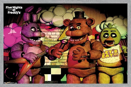 Miniatura 8 de Trends International Five Nights at Freddy's - Póster de pared de banda, 14.725 x 22.375 pulgadas, versión enmarcada de madera de granero
