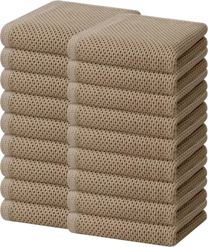 Miniatura 143 de Homaxy Paños de cocina de 100% algodón con tejido de gofre, ultra suaves, absorbentes, de secado rápido, 12 x 12 pulgadas, paquete de 6, amarillo