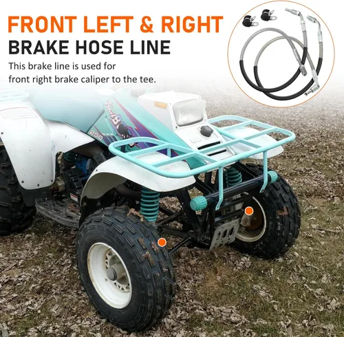 Miniatura 5 de JAVIK 1930752 1930753 Manguera de Freno Delantera Izquierda Derecha para Polaris Sportsman Xplorer Big Boss Magnum Trail Boss Trail Blazer Xpress