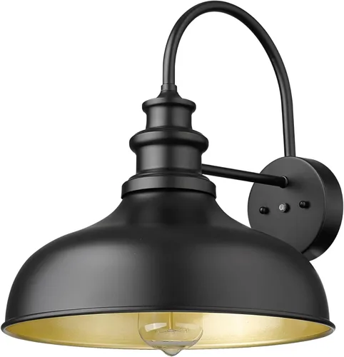 Miniatura 9 de Bestshared Luz de granero de granja con sensor de anochecer a amanecer, aplique de pared exterior antioxidante, farol de pared al aire libre