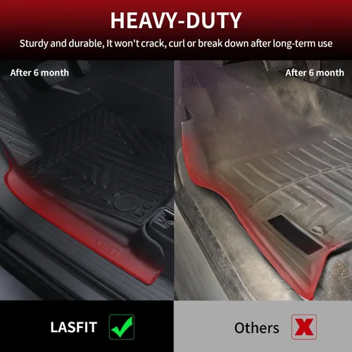 Miniatura 4 de LASFIT Alfombrillas para Toyota Tacoma 2024 2025 2026 doble cabina Auto Tran (no apto para híbridos) para todo tipo de clima, para Tacoma