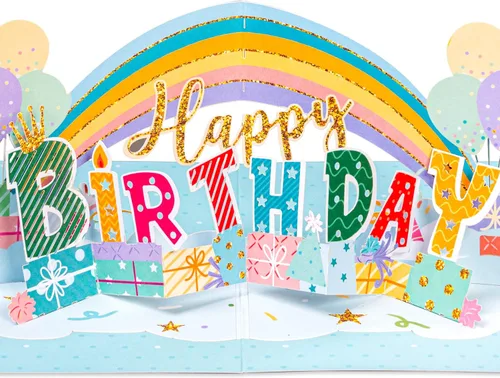 Miniatura 7 de Paper Love Tarjeta de cumpleaños desplegable 3D, mariposa, para adultos y niños, cubierta de 5 x 7 pulgadas, incluye sobre y etiqueta para notas